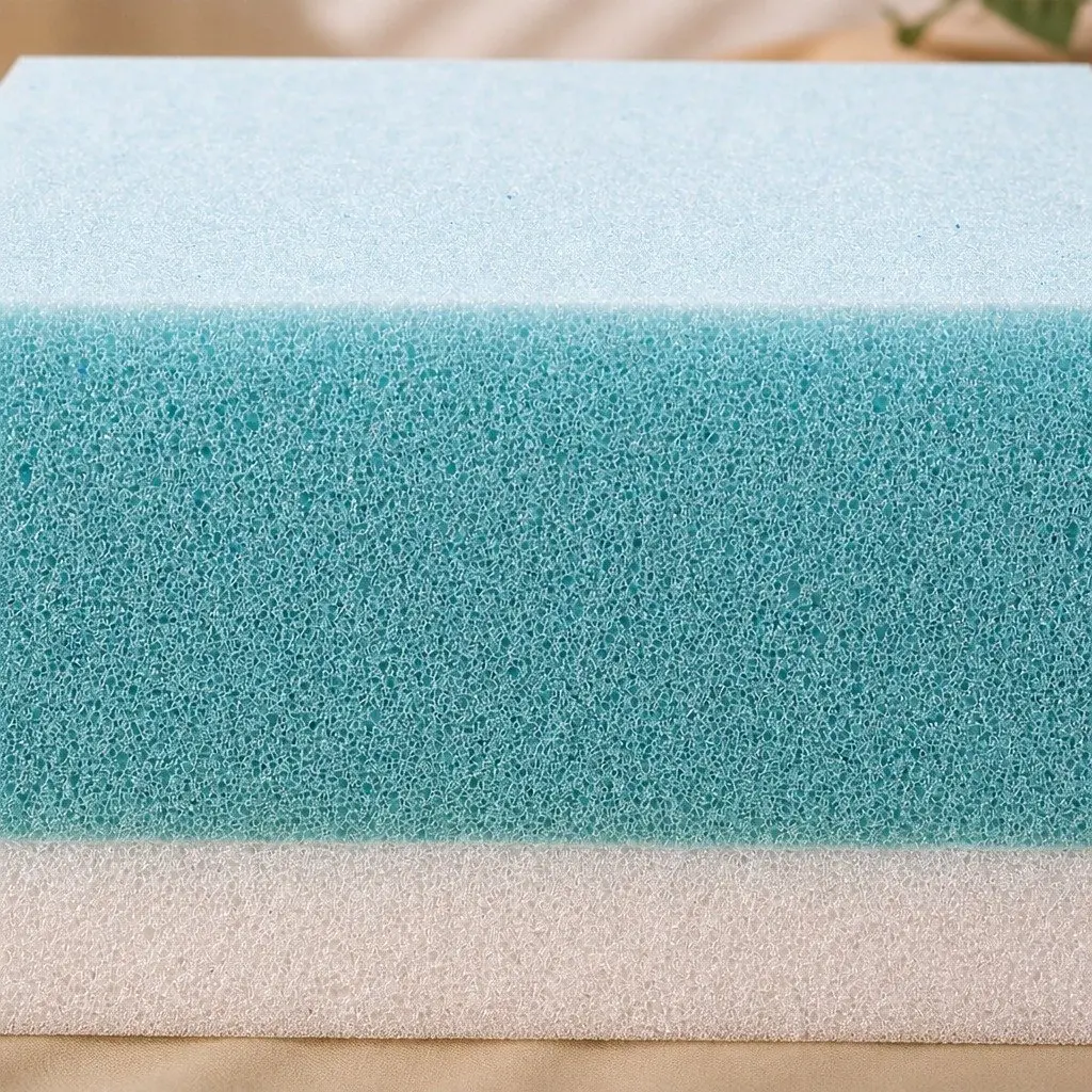 Gel Memory Foam Mattress Topper Travel Bed Roll Portable 75cm x 170cm White