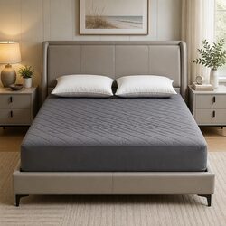 Comfort and Value: Grey Microfiber Mattress Protector