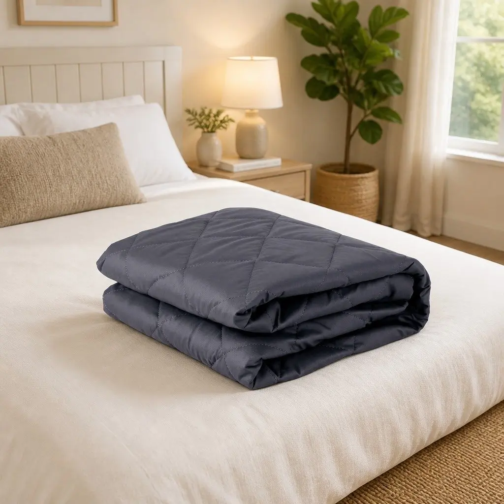 Mattress Protector Water-Resistant Microfiber 360° Fitted Skirt Grey Queen Size