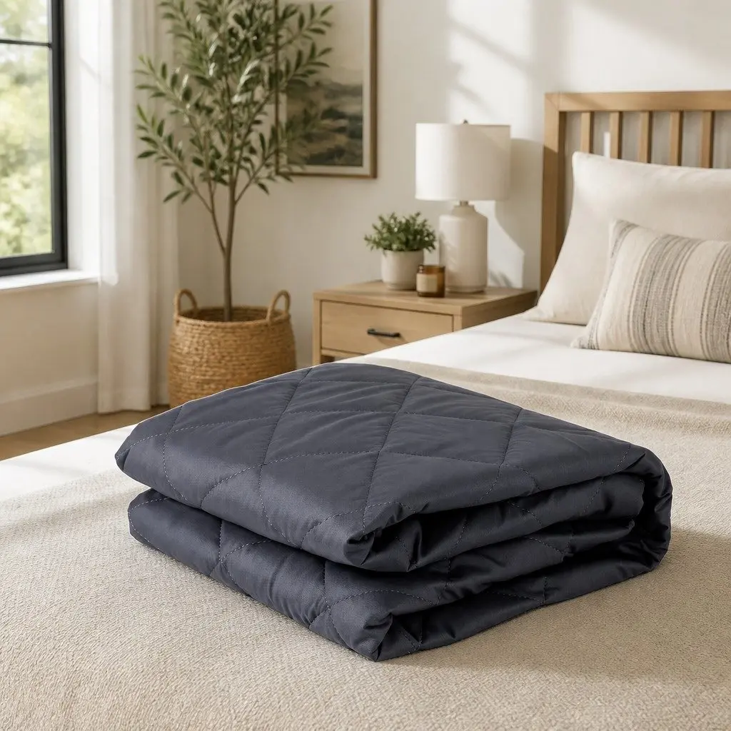 Single Mattress Protector Water-Resistant Deep Pocket 35cm Fitted Elastic Skirt Grey