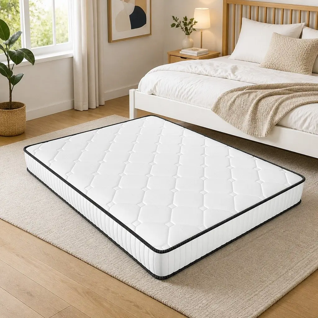 Spring Mattress Double Bed for Restful Nights 188x138cm