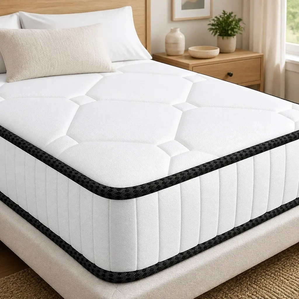 Spring Mattress Double Bed for Restful Nights 188x138cm