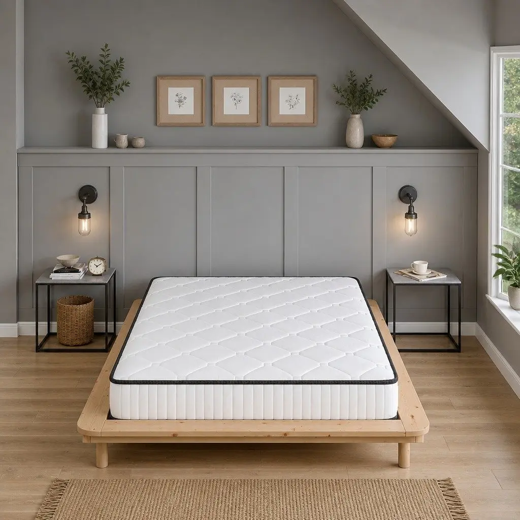 Spring Mattress Double Bed for Restful Nights 188x138cm