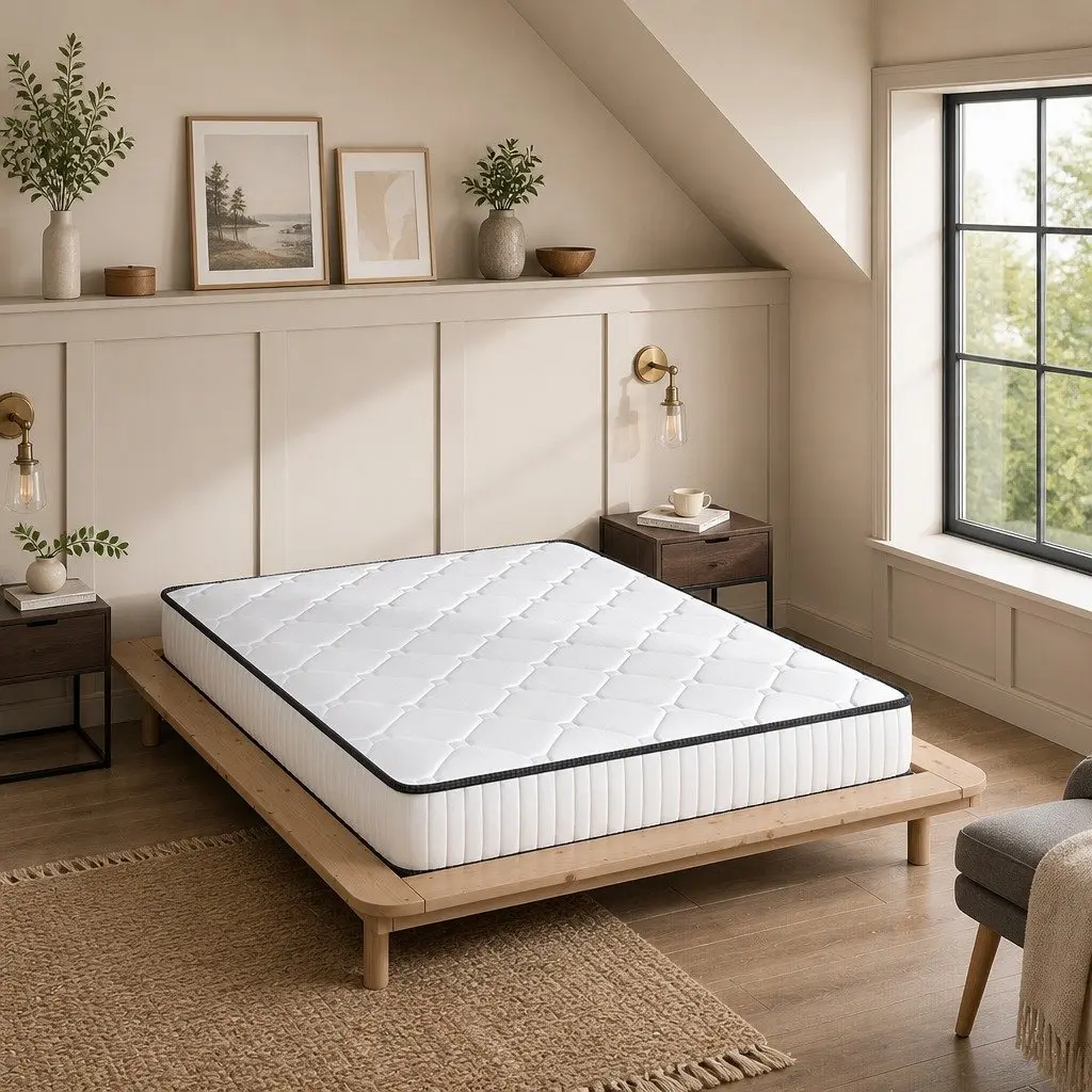 Spring Mattress Double Bed for Restful Nights 188x138cm