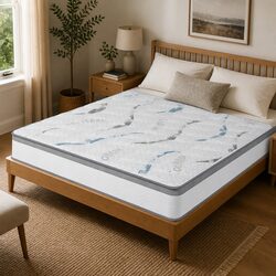 Double Pocket Spring Mattress 25cm Thick Medium Firm Bed Support Independent