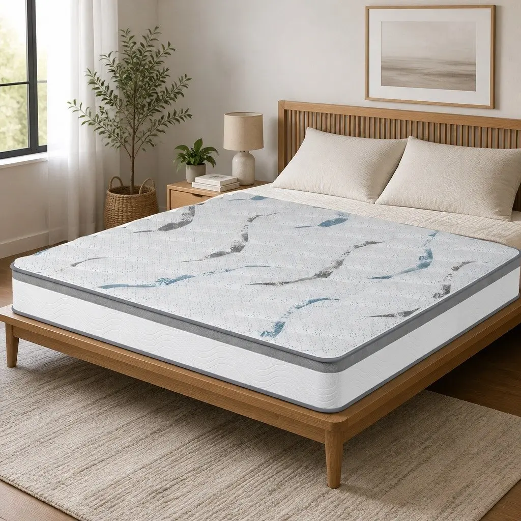 Spring Mattress King Size Pocket Spring Comfort 25cm White