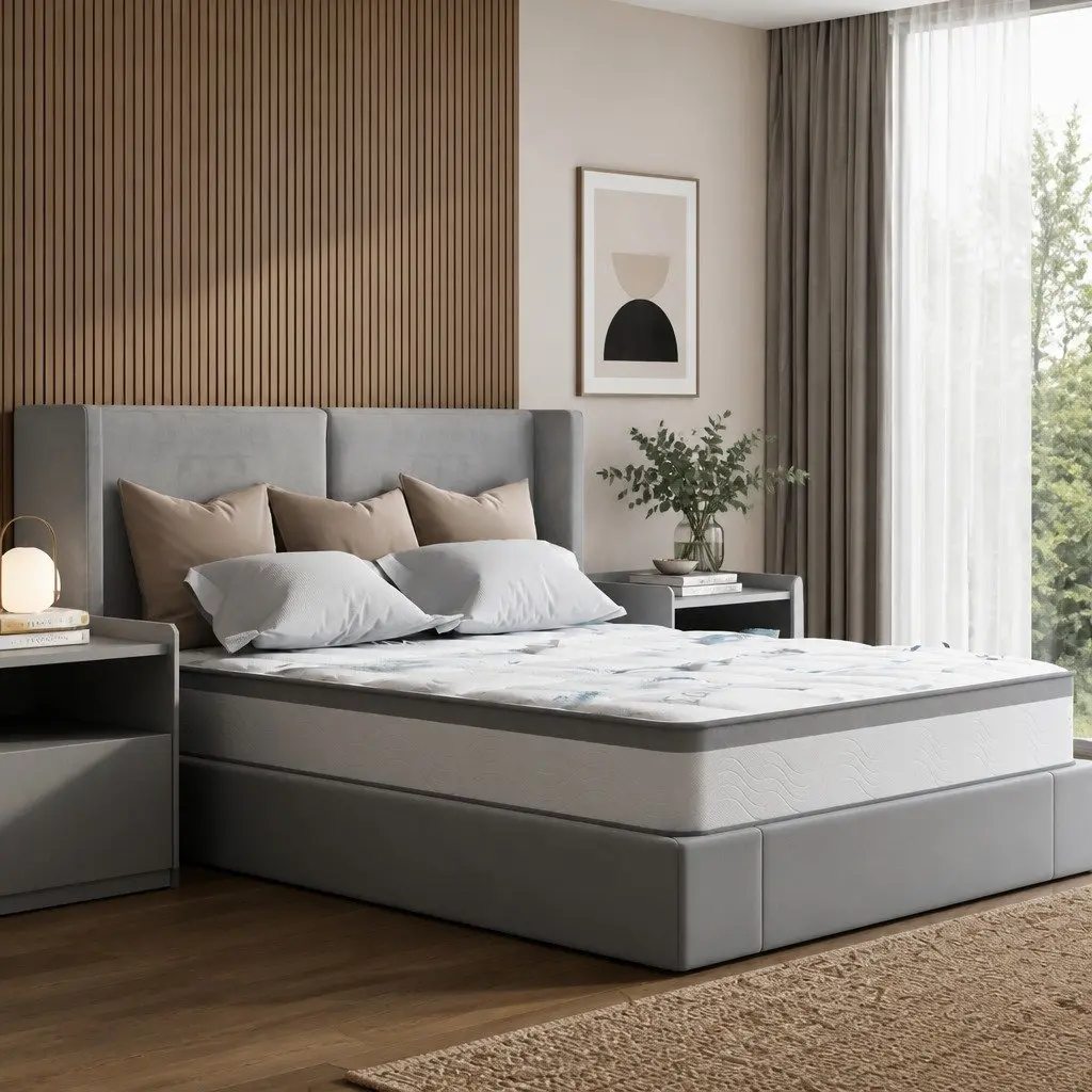 Spring Mattress King Size Pocket Spring Comfort 25cm White