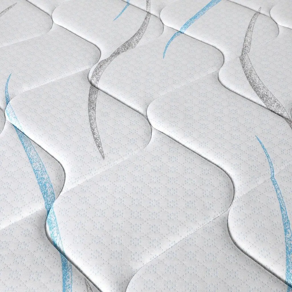 Single Spring Mattress Pocket Coil 25cm Thick Medium Firm Support White
