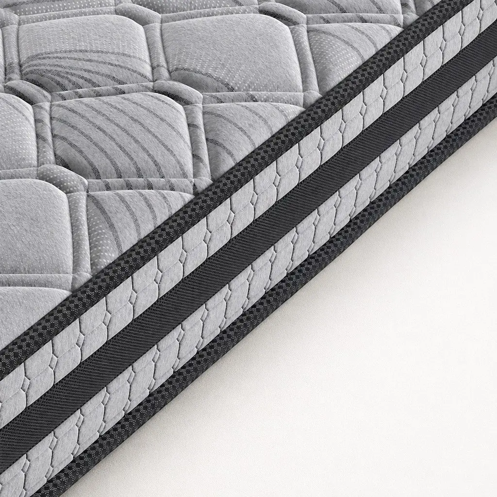 Pocket Spring Mattress Medium Firm 5 Zone Support Grey 188cm x 138cm