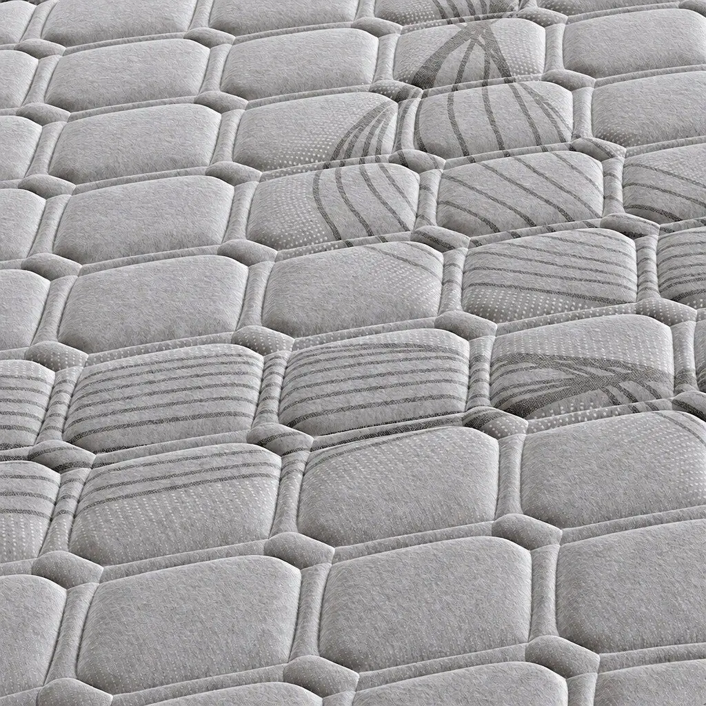 Pocket Coil Spring Mattress Medium Firm King Single 5-Zone Sleep Support Grey 22cm Thickness