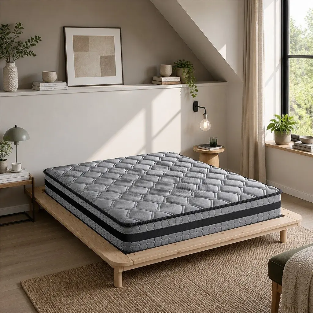 King Spring Mattress Pocket Egg 5-Zone Medium Firm Bed Sleep Support Comfort