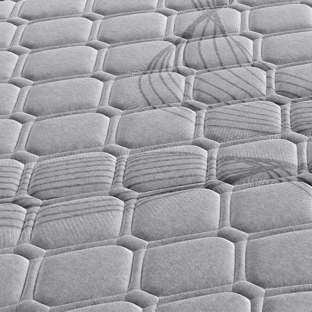 Queen Spring Mattress Pocket Coil Medium Firm Support Breathable Grey 22cm