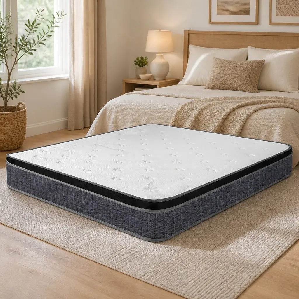 King Single Bonnell Spring Mattress Vacuum Packed Box Bed Comfort Support