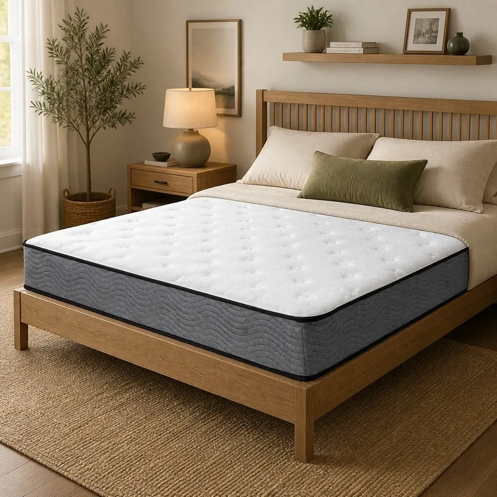 King Single Spring Mattress Extra Firm Support 203cm x 106cm White