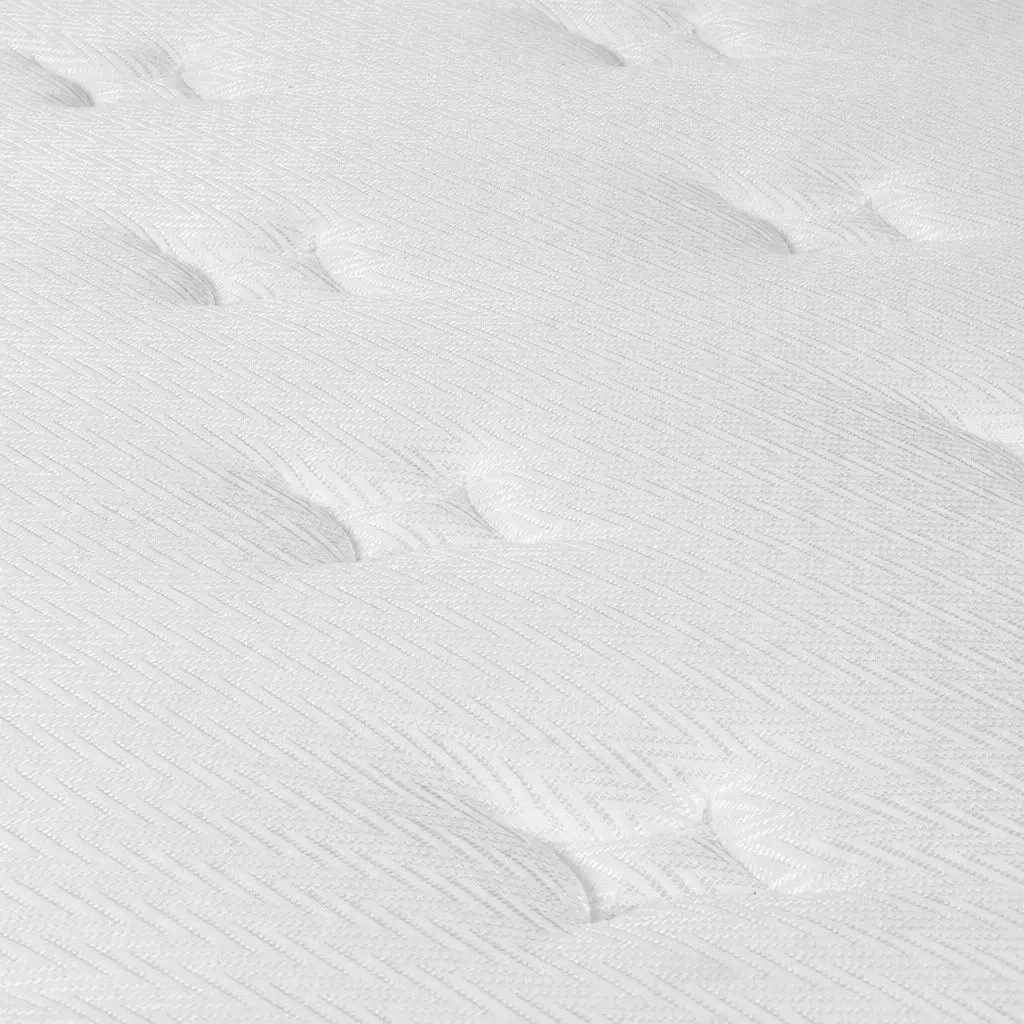 Pocket Spring Mattress Extra Firm Single Size 6-Zone Support White