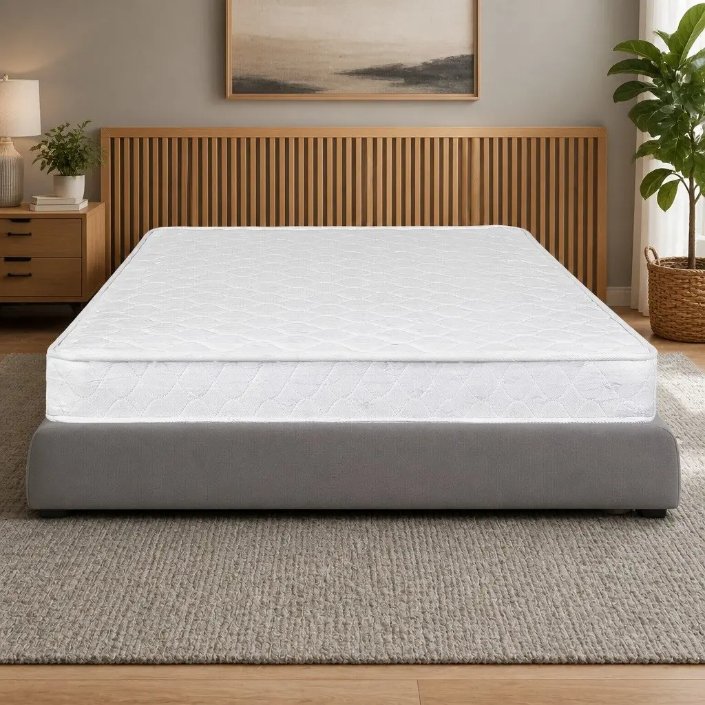 Spring Coil Mattress Bonnell Support King Single High Firm Foam White