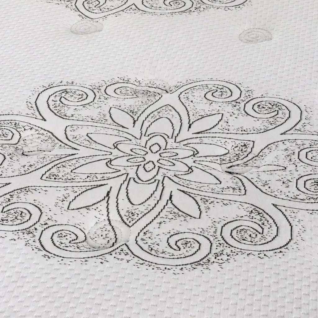 Double Spring Mattress Medium Firmness 5-Zone Support Double Size White