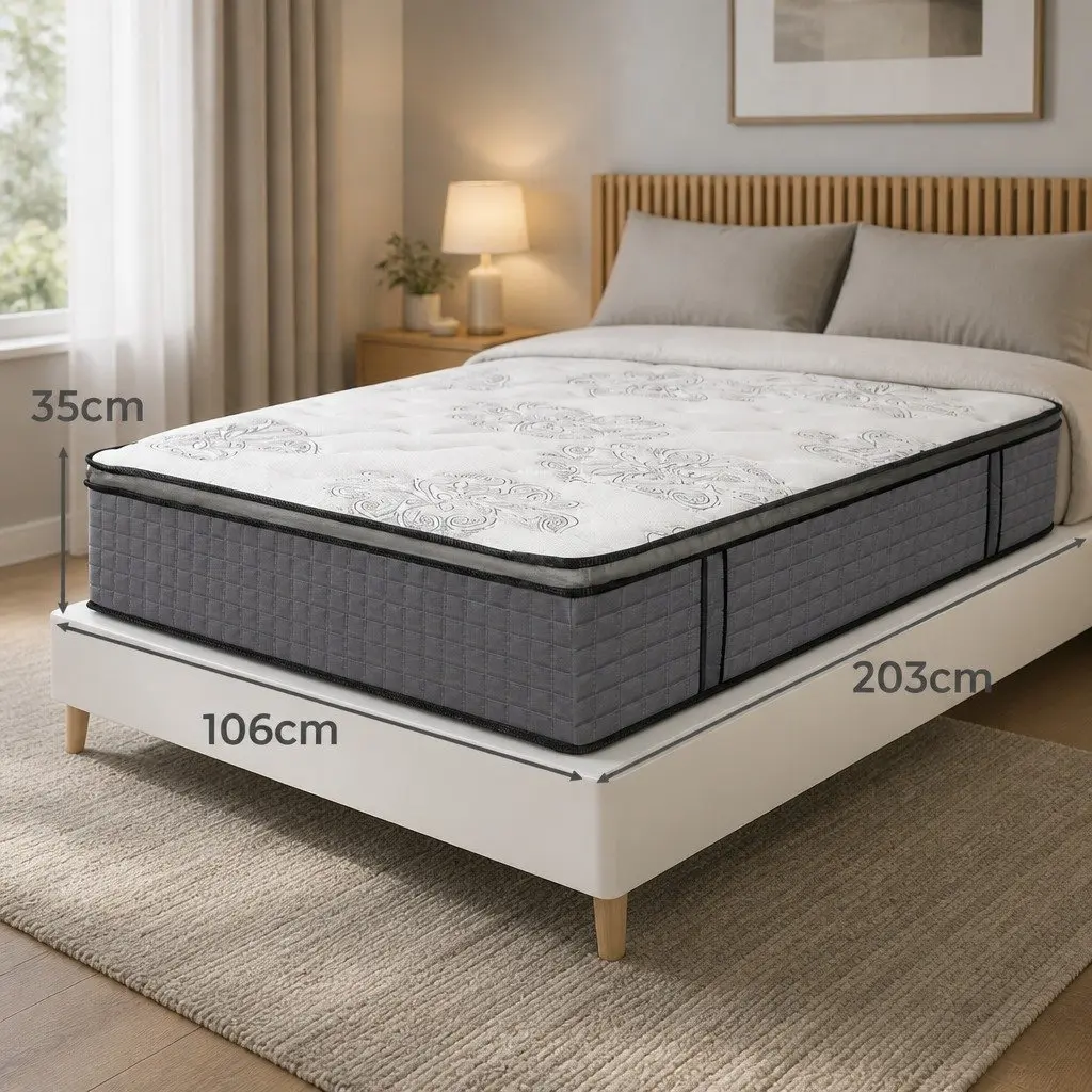 Spring Mattress Medium Firm Support King Single White