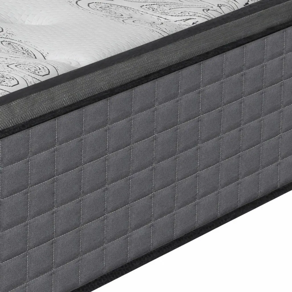 Queen Size Spring Mattress Pocket Coil Egg-Crate Foam Medium Firm Bed