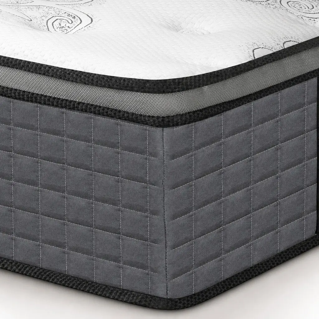 Spring Mattress Pocket Egg Super King Size Bed Memory Foam Support System White