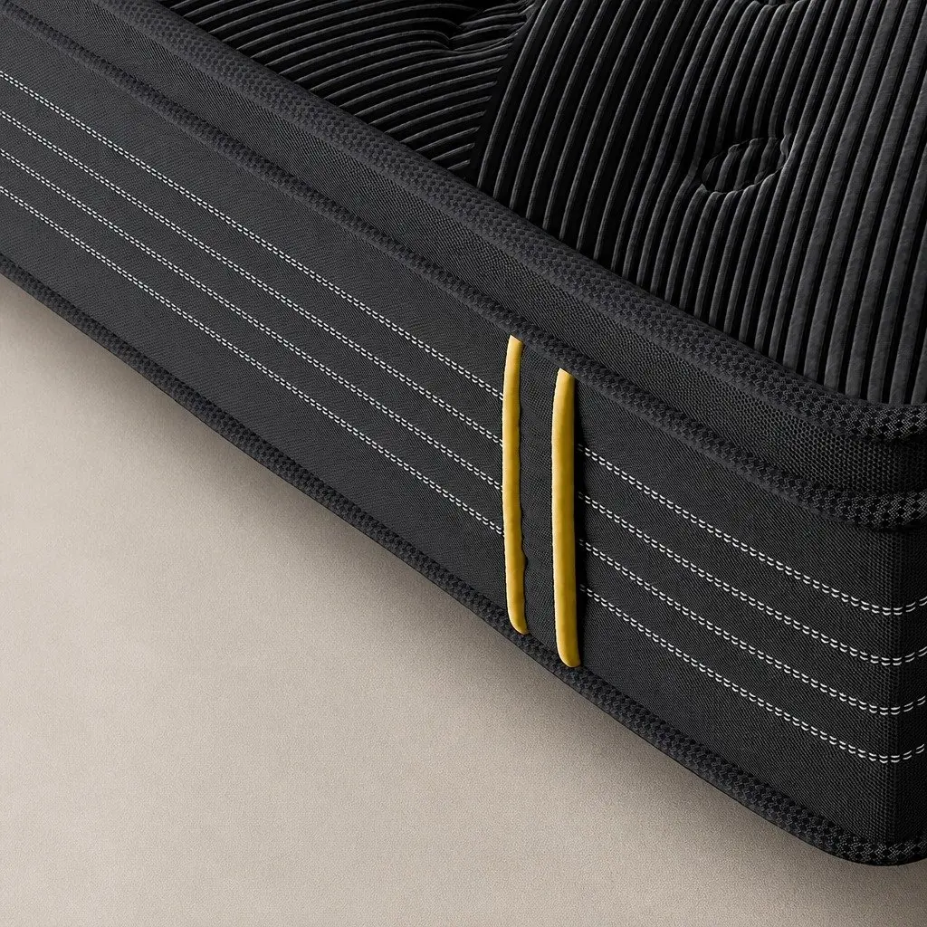 King Mattress with Pocket Springs & Charcoal Fabric