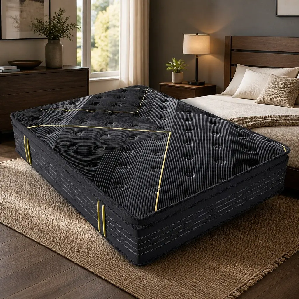 King Single Spring Mattress Bamboo Charcoal Pocket Spring Bed Euro Top Support