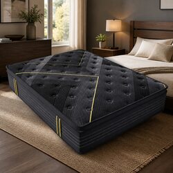 King Single Spring Mattress Bamboo Charcoal Pocket Spring Bed Euro Top Support