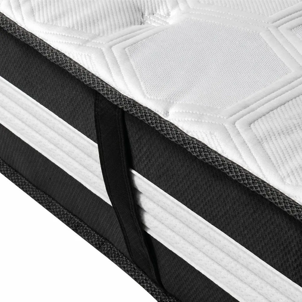 Queen Pocket Spring Mattress Medium Firm Support 25cm Cooling Ice Silk