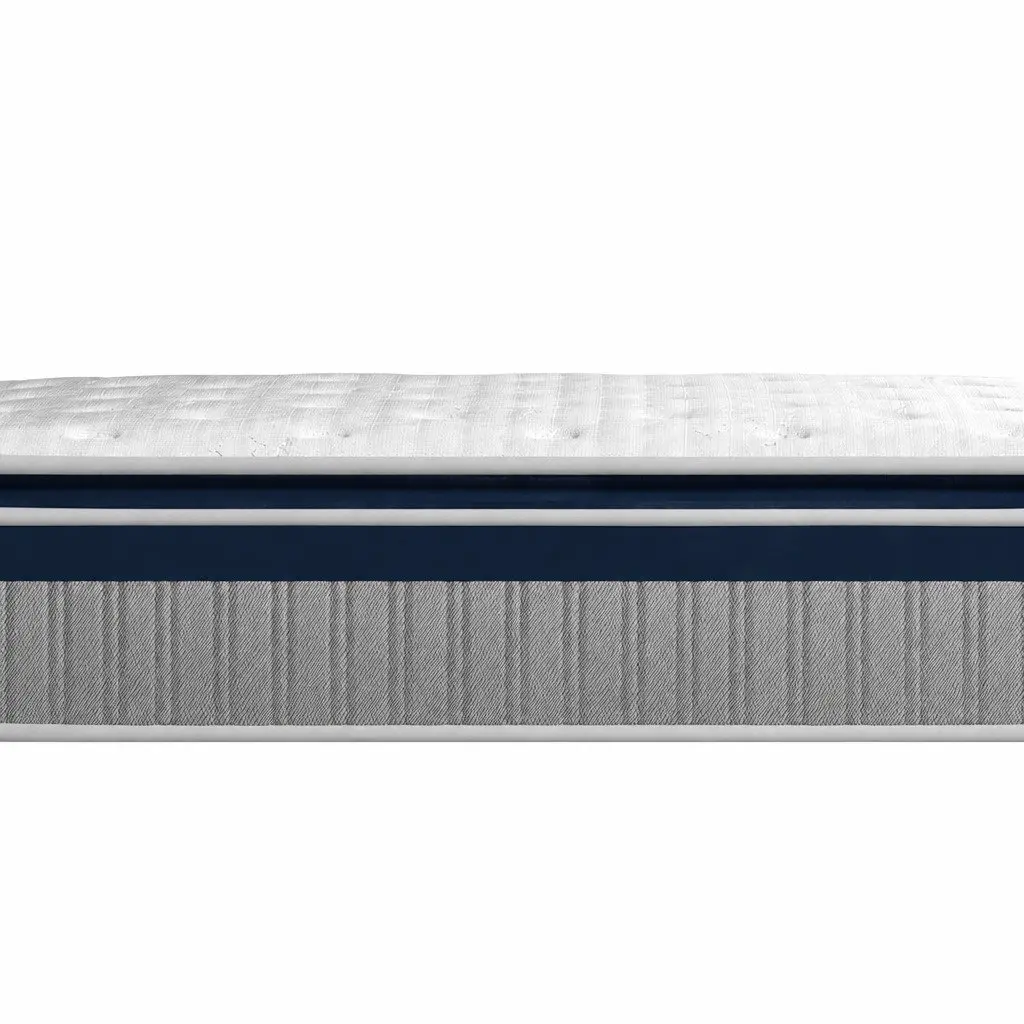 King Single Spring Mattress Pillow Top 32cm White Pocket Coil Bed Support System