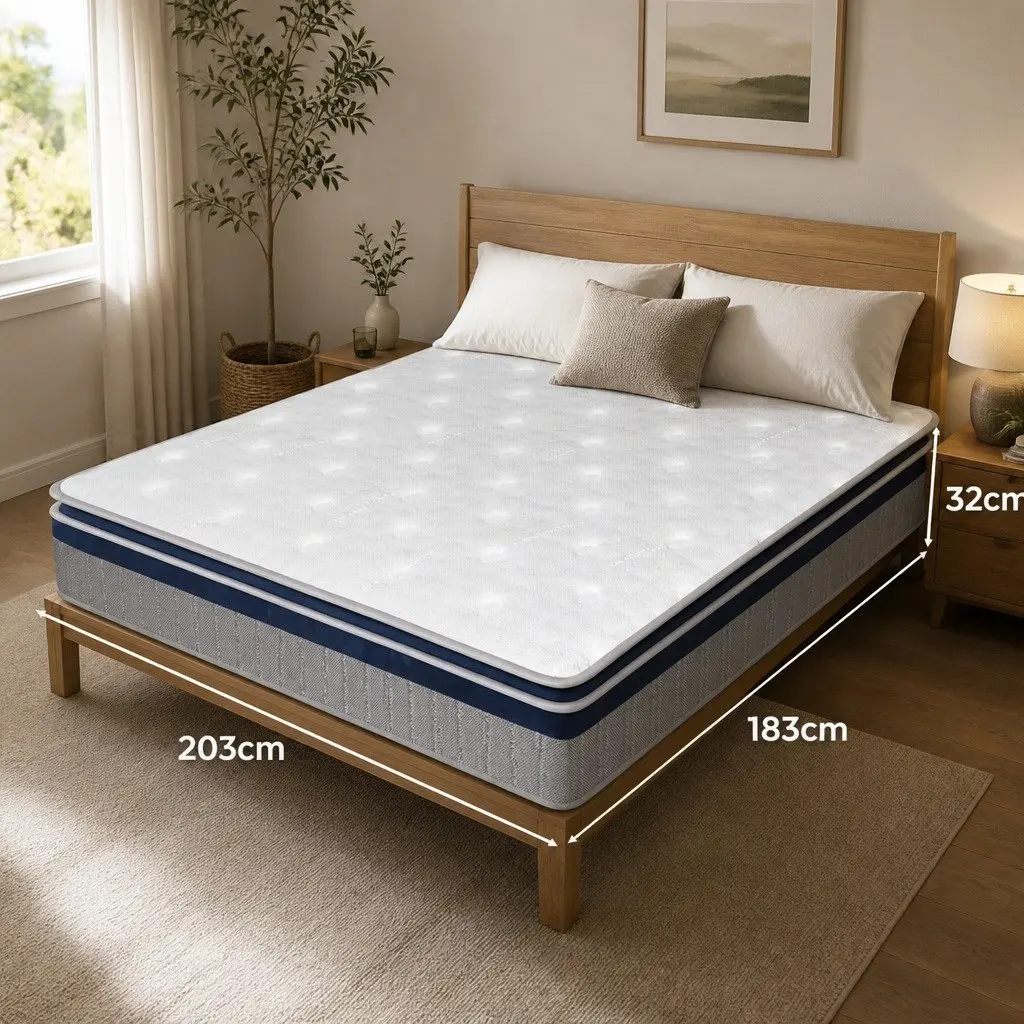 King Pillow Top Spring Mattress for Restful Nights