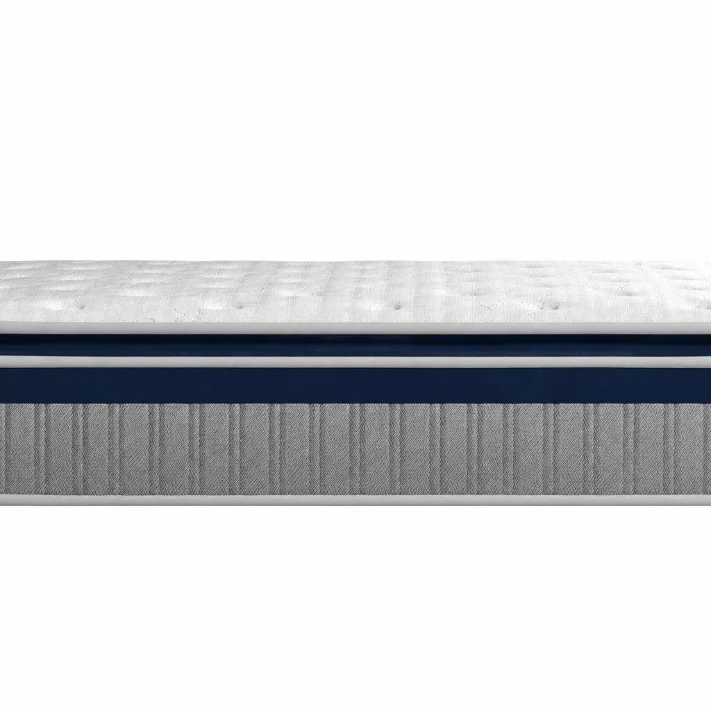 Single Mattress 7-Zone Pocket Coil Support 32cm Thick White Pillow Top