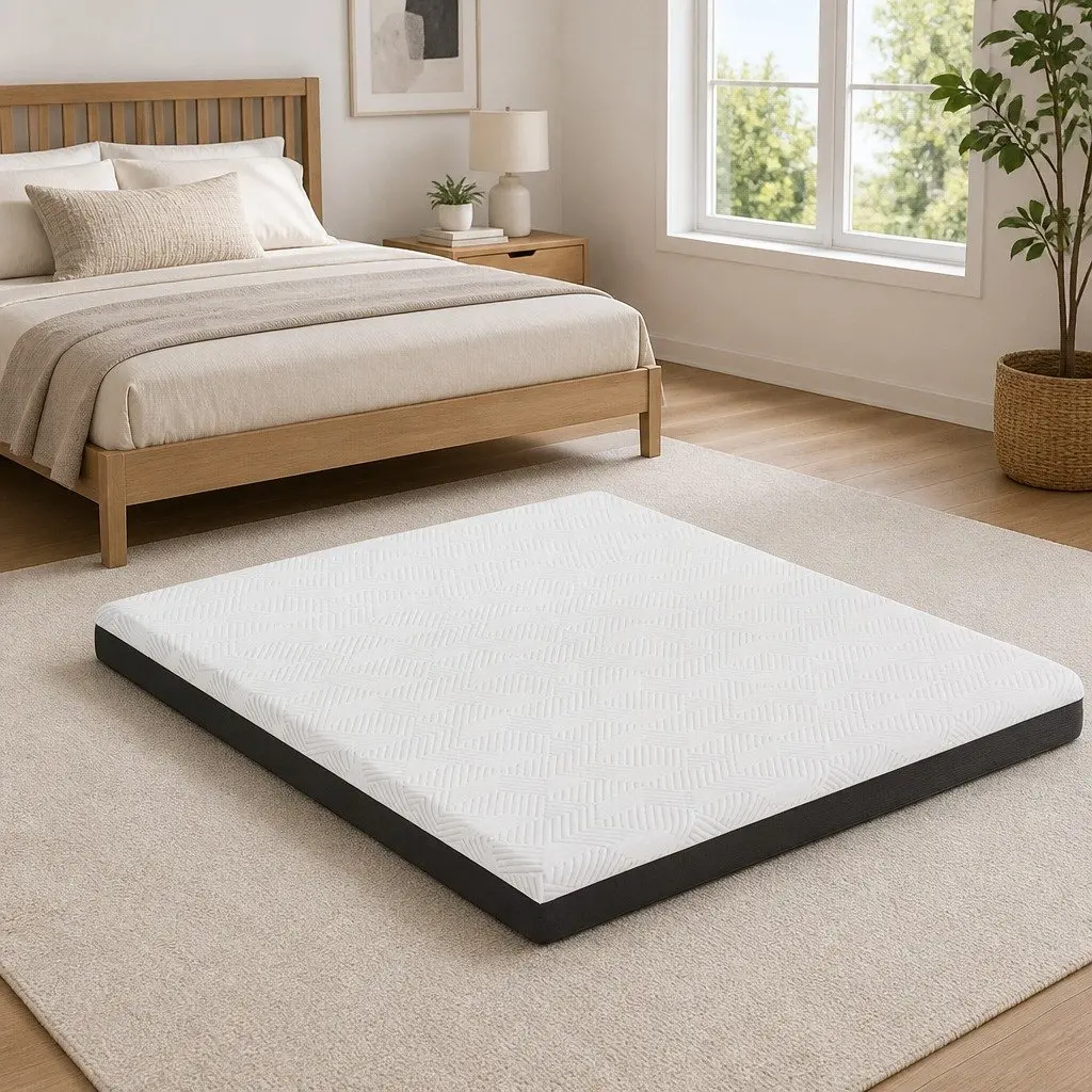 Double Mattress Gel Memory Foam Cooling 15cm Medium Firm White