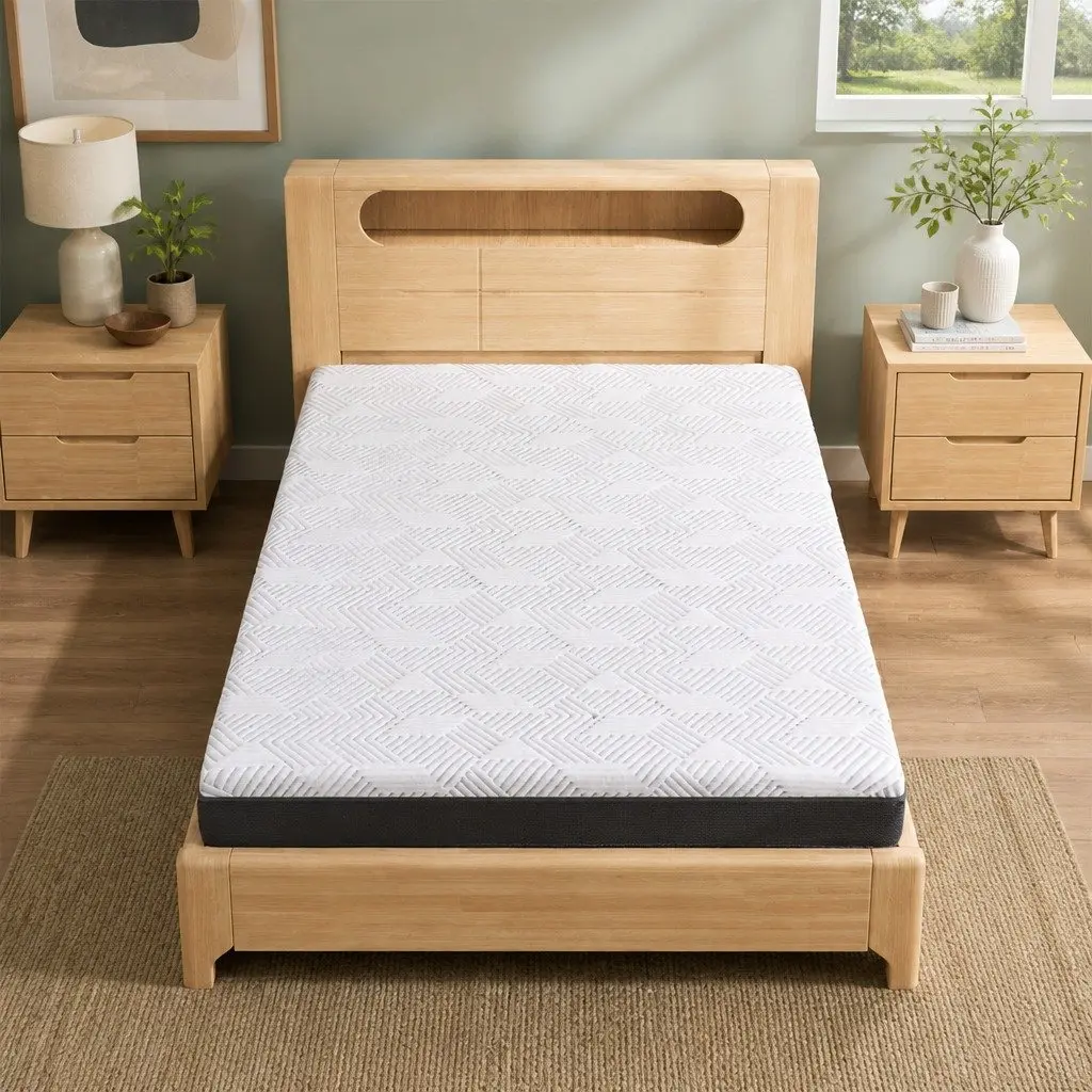Memory Foam Mattress Single 15cm Medium Firm Cooling Gel Support White