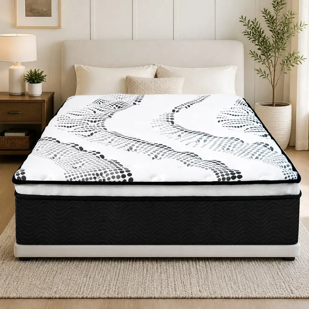 7 Zone Pocket Spring Mattress 32cm King Single Hybrid Foam Support Bed
