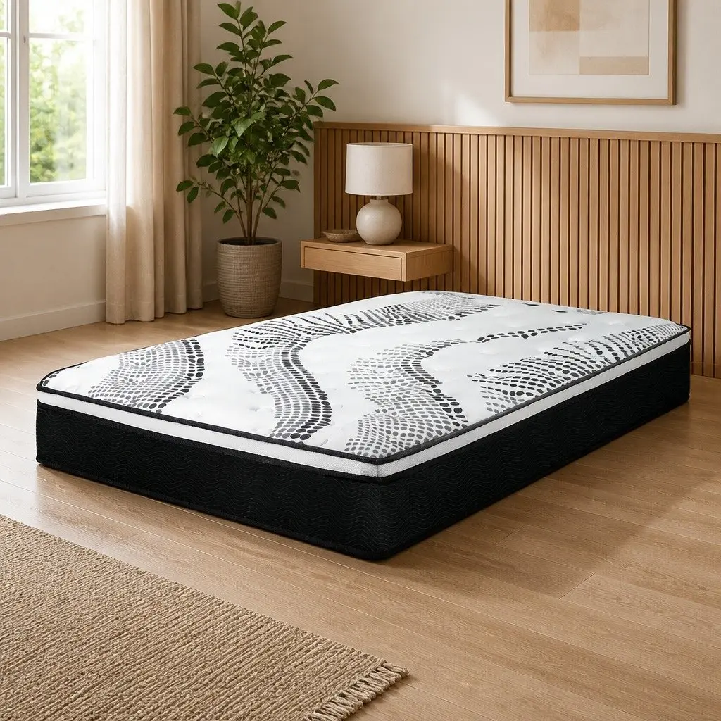 7 Zone Pocket Spring Mattress 32cm King Single Hybrid Foam Support Bed