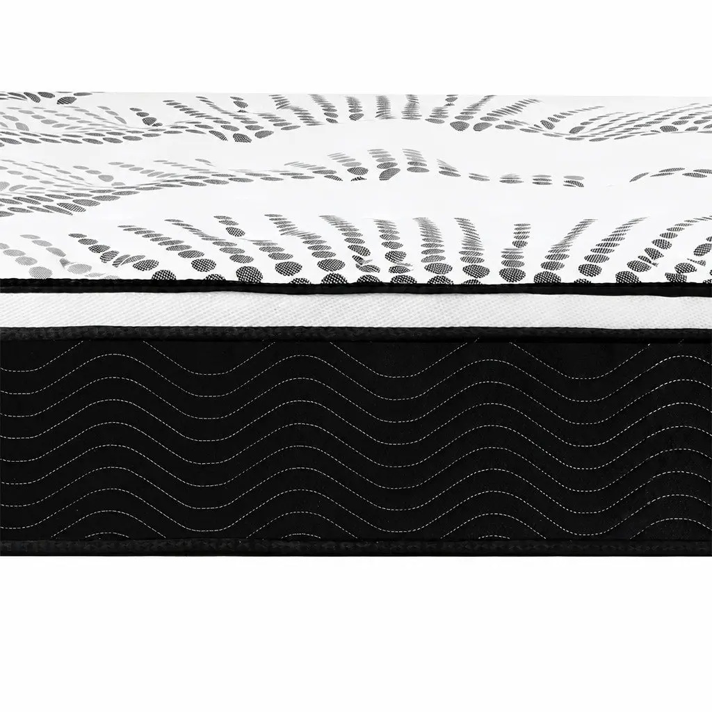 Queen Mattress 7 Zone Pocket Spring Medium Firm Hybrid Foam Support Bed