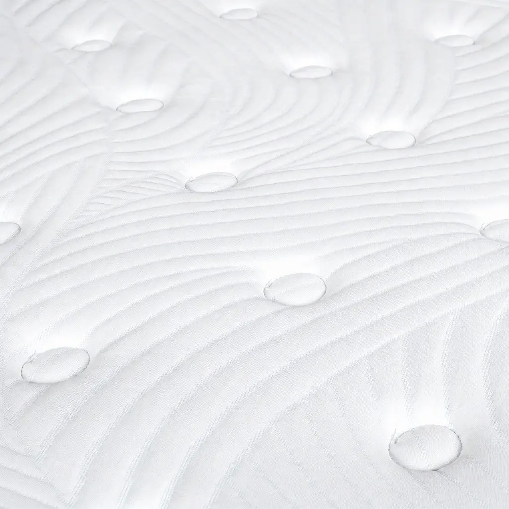 Pocket Spring Mattress Orthopedic Support Single Bed 34cm Medium Firm White and Blue