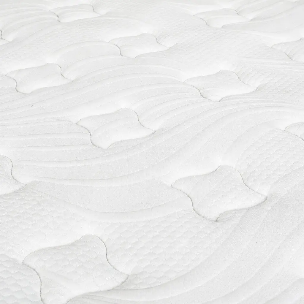 Pocket Spring Mattress Single Hybrid Foam Medium Firm 7 Zone Orthopedic White Orange Black