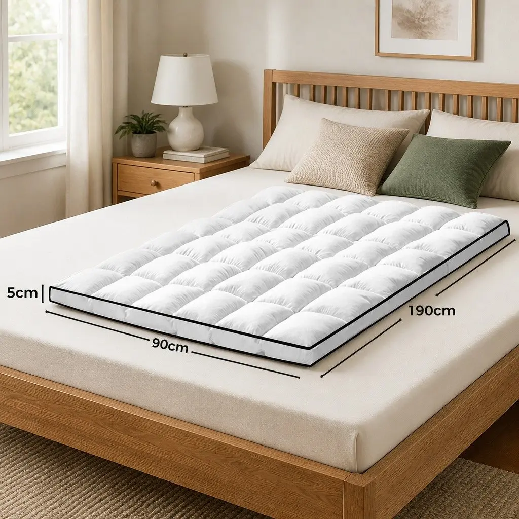 Mattress Topper Single Bed Pillowtop 4-5cm Thick Soft Comfort Bedding Pad
