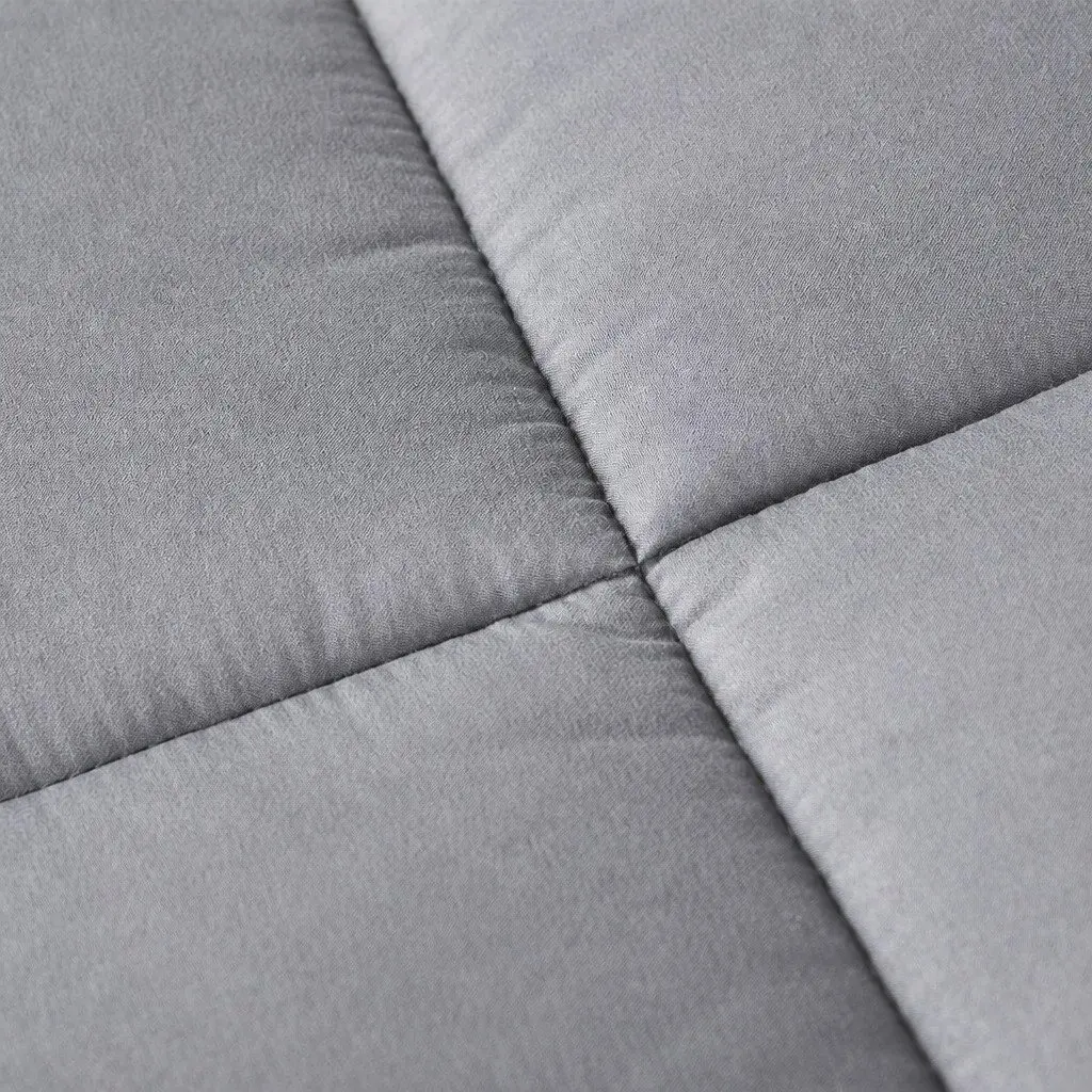 Bamboo Charcoal Fibre Mattress Topper King Single Fitted Elastic Edge Charcoal