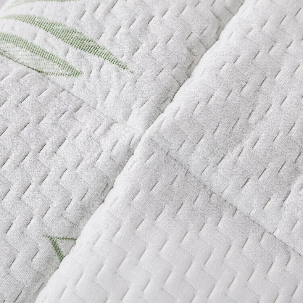 Bamboo Pillowtop Mattress Topper Double Fitted Cooling Bedding Protector White 190cm L x 137cm W