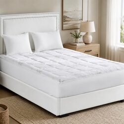 Comfortable King Bamboo Pillowtop Mattress Topper for Restful Sleep