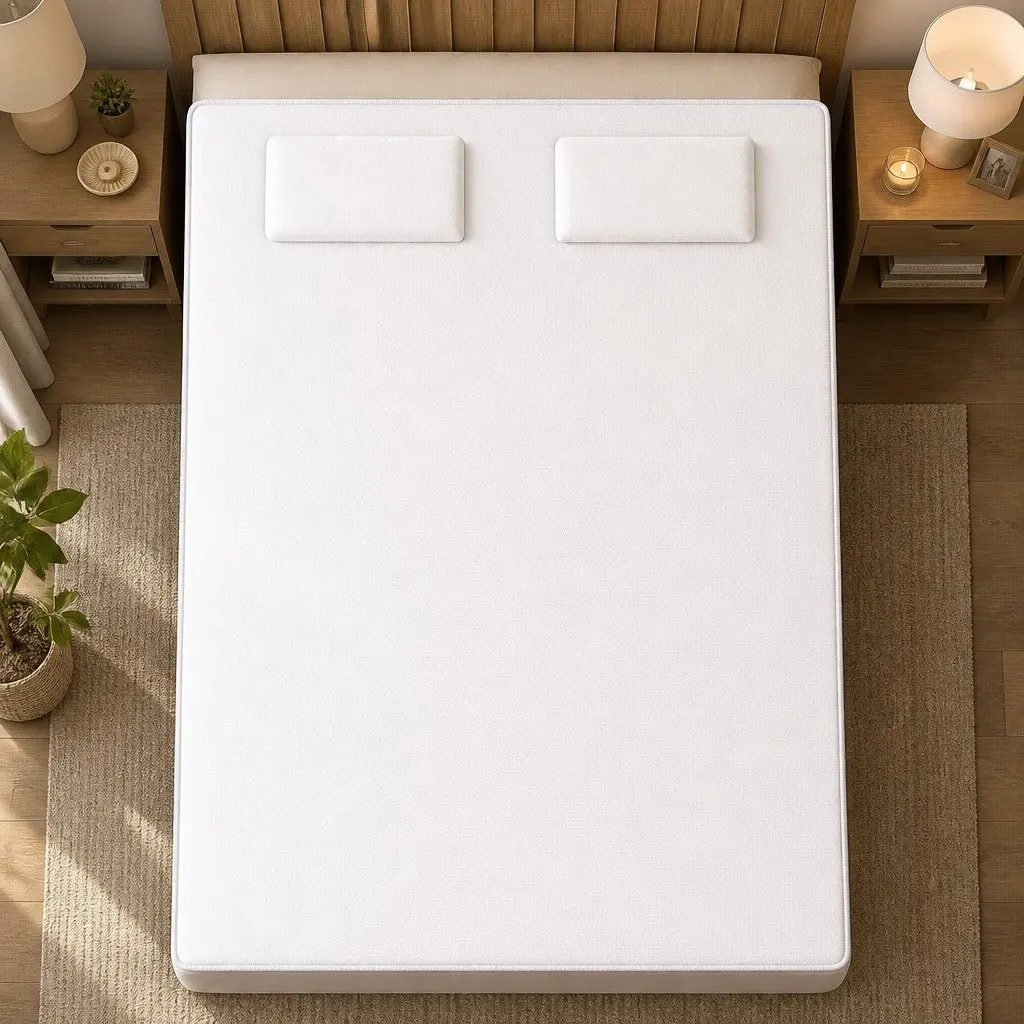 Bamboo Pillowtop Mattress Topper Cooling King White