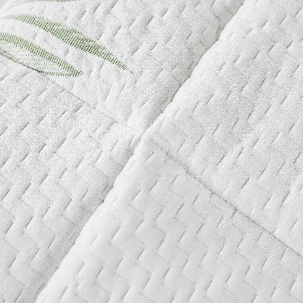 Bamboo Mattress Topper Cooling Queen Size Fitted White