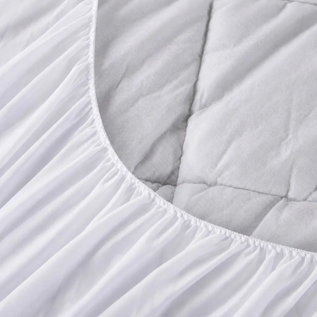 Bamboo Pillowtop Mattress Topper Cooling Protector Single Size White