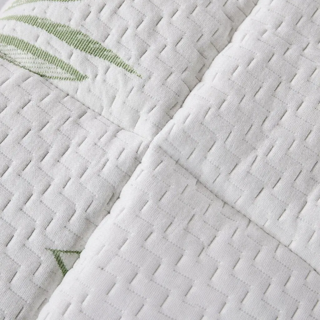 Bamboo Pillowtop Mattress Topper Cooling Protector Single Size White