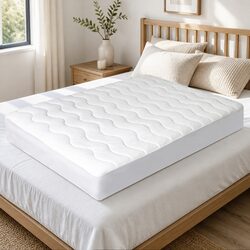 Cooling Mattress Topper Queen Size Breathable Memory Foam Removable Washable
