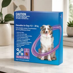Dogs 15.1-30kg Monthly Chewable Parasite Treatment 3 Pack
