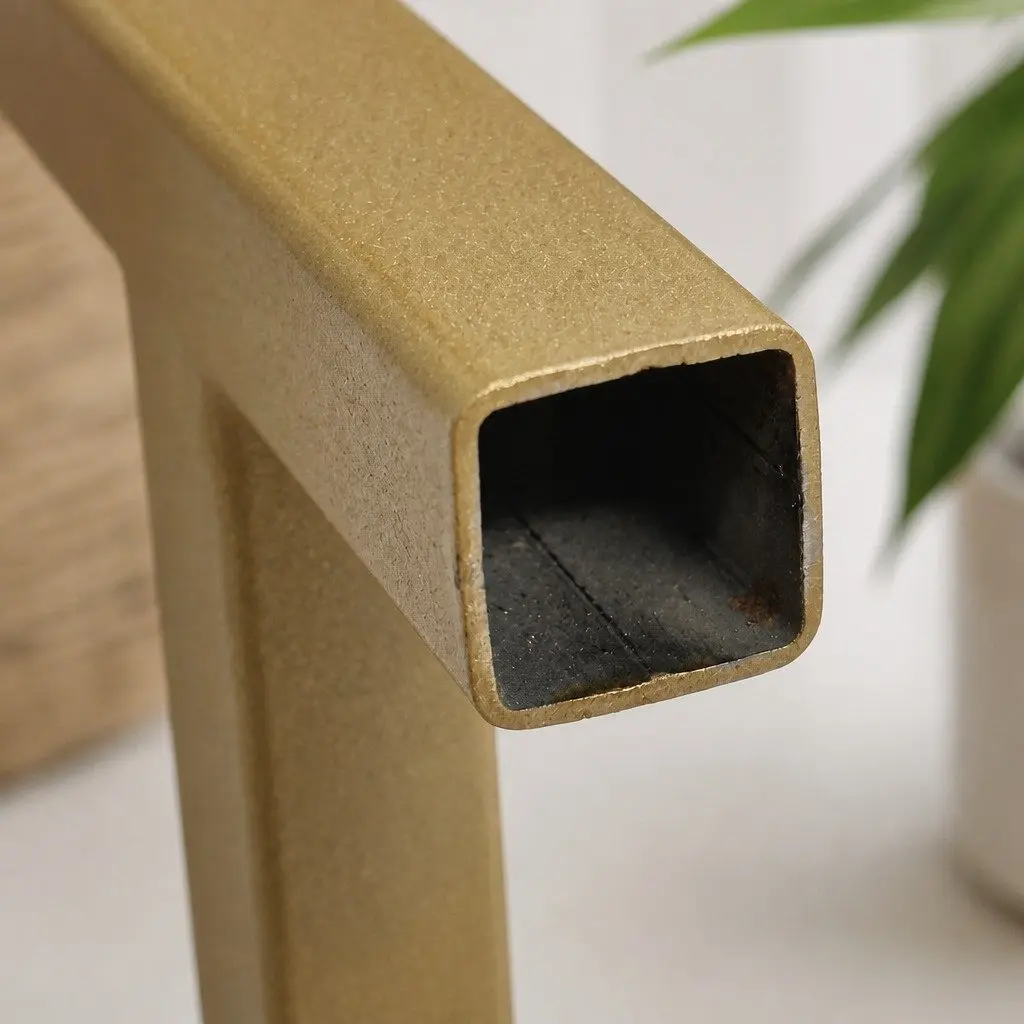 Console Table with Marble and Gold Frame