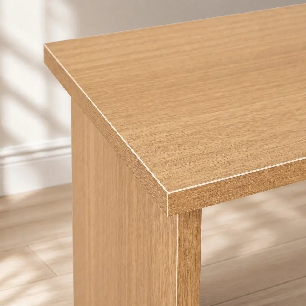 Slim Side Table Magazine Rack Compact Storage Dark Oak 45cm x 18cm x 55cm
